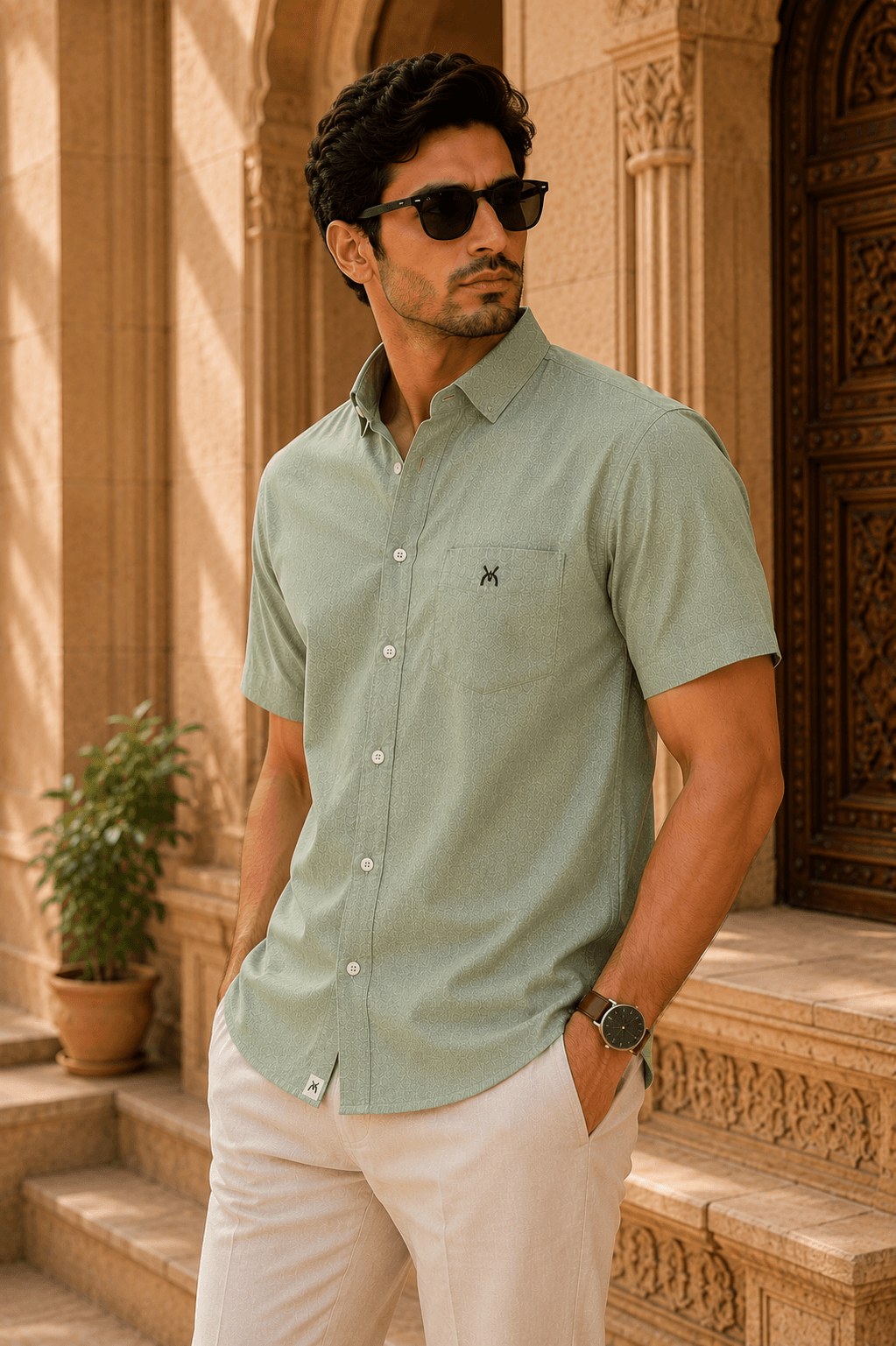 Linen Half Sleeve Shirts - VCHUKI